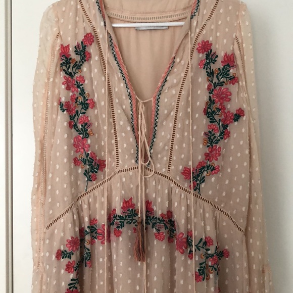 Like NEW Embroidered Boho Dress SZ S - Picture 4 of 5